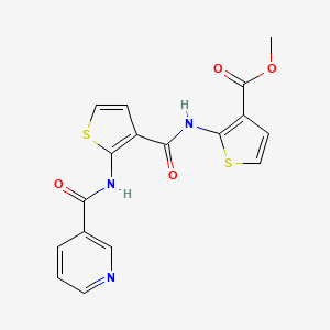 methyl 2-[({2-[(3-pyridinylcarbonyl)amino]-3-thienyl}carbonyl)amino]-3-thiophenecarboxylate