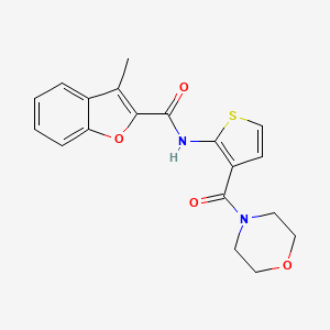3-methyl-N-[3-(4-morpholinylcarbonyl)-2-thienyl]-1-benzofuran-2-carboxamide