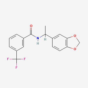 N-[1-(1,3-benzodioxol-5-yl)ethyl]-3-(trifluoromethyl)benzamide