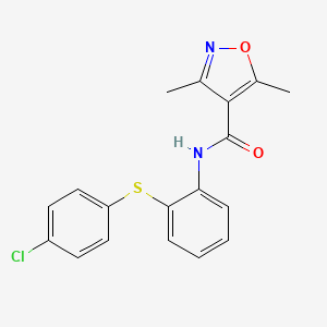 N-{2-[(4-chlorophenyl)thio]phenyl}-3,5-dimethyl-4-isoxazolecarboxamide