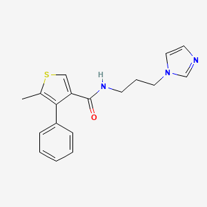 N-[3-(1H-imidazol-1-yl)propyl]-5-methyl-4-phenyl-3-thiophenecarboxamide