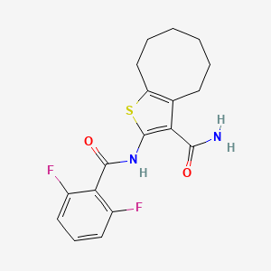 2-[(2,6-difluorobenzoyl)amino]-4,5,6,7,8,9-hexahydrocycloocta[b]thiophene-3-carboxamide