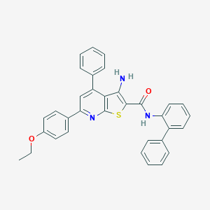 3-amino-N-[1,1'-biphenyl]-2-yl-6-(4-ethoxyphenyl)-4-phenylthieno[2,3-b]pyridine-2-carboxamide