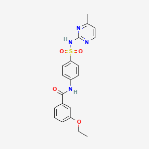 molecular formula C20H20N4O4S B4184262 3-ethoxy-N-(4-{[(4-methyl-2-pyrimidinyl)amino]sulfonyl}phenyl)benzamide 