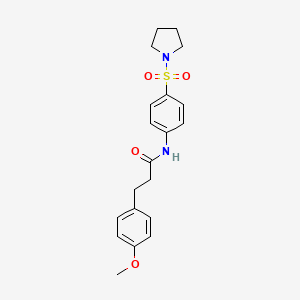 3-(4-methoxyphenyl)-N-[4-(1-pyrrolidinylsulfonyl)phenyl]propanamide