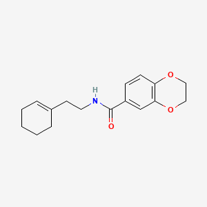 molecular formula C17H21NO3 B4184297 N-[2-(1-cyclohexen-1-yl)ethyl]-2,3-dihydro-1,4-benzodioxine-6-carboxamide 