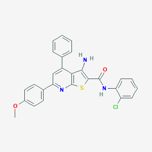 molecular formula C27H20ClN3O2S B418430 3-amino-N-(2-chlorophenyl)-6-(4-methoxyphenyl)-4-phenylthieno[2,3-b]pyridine-2-carboxamide CAS No. 444152-94-7