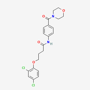 molecular formula C21H22Cl2N2O4 B4184320 4-(2,4-dichlorophenoxy)-N-[4-(4-morpholinylcarbonyl)phenyl]butanamide 