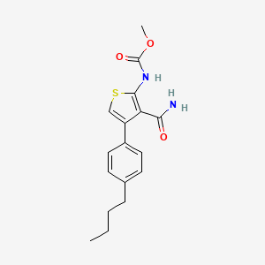 molecular formula C17H20N2O3S B4184332 methyl [3-(aminocarbonyl)-4-(4-butylphenyl)-2-thienyl]carbamate 