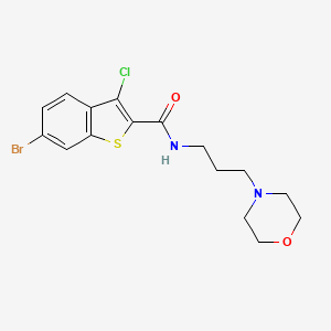 molecular formula C16H18BrClN2O2S B4184336 6-bromo-3-chloro-N-[3-(4-morpholinyl)propyl]-1-benzothiophene-2-carboxamide 
