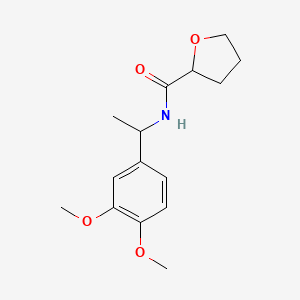 molecular formula C15H21NO4 B4184348 N-[1-(3,4-dimethoxyphenyl)ethyl]tetrahydro-2-furancarboxamide 