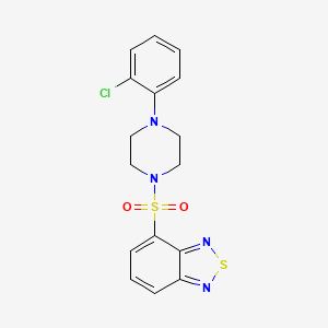 molecular formula C16H15ClN4O2S2 B4184367 4-{[4-(2-chlorophenyl)-1-piperazinyl]sulfonyl}-2,1,3-benzothiadiazole 