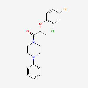 molecular formula C19H20BrClN2O2 B4184380 2-(4-Bromo-2-chlorophenoxy)-1-(4-phenylpiperazin-1-yl)propan-1-one 