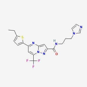 5-(5-ethyl-2-thienyl)-N-[3-(1H-imidazol-1-yl)propyl]-7-(trifluoromethyl)pyrazolo[1,5-a]pyrimidine-2-carboxamide