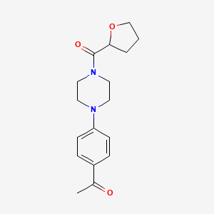molecular formula C17H22N2O3 B4184437 1-{4-[4-(tetrahydro-2-furanylcarbonyl)-1-piperazinyl]phenyl}ethanone 
