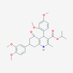 Isopropyl 4-(2,4-dimethoxyphenyl)-7-(3,4-dimethoxyphenyl)-2-methyl-5-oxo-1,4,5,6,7,8-hexahydro-3-quinolinecarboxylate