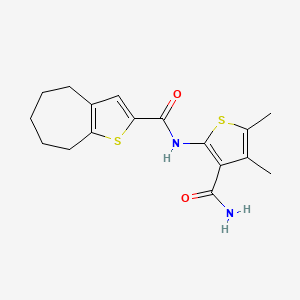 N-[3-(aminocarbonyl)-4,5-dimethyl-2-thienyl]-5,6,7,8-tetrahydro-4H-cyclohepta[b]thiophene-2-carboxamide