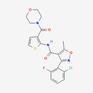 3-(2-chloro-6-fluorophenyl)-5-methyl-N-[3-(4-morpholinylcarbonyl)-2-thienyl]-4-isoxazolecarboxamide