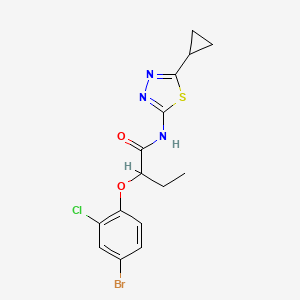 molecular formula C15H15BrClN3O2S B4184458 2-(4-bromo-2-chlorophenoxy)-N-(5-cyclopropyl-1,3,4-thiadiazol-2-yl)butanamide 