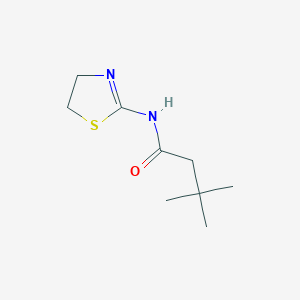 molecular formula C9H16N2OS B4184470 N-(4,5-dihydro-1,3-thiazol-2-yl)-3,3-dimethylbutanamide 