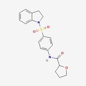 molecular formula C19H20N2O4S B4184487 N-[4-(2,3-dihydro-1H-indol-1-ylsulfonyl)phenyl]tetrahydro-2-furancarboxamide 