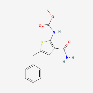 molecular formula C14H14N2O3S B4184489 methyl [3-(aminocarbonyl)-5-benzyl-2-thienyl]carbamate 