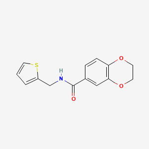 molecular formula C14H13NO3S B4184493 N-(2-thienylmethyl)-2,3-dihydro-1,4-benzodioxine-6-carboxamide 
