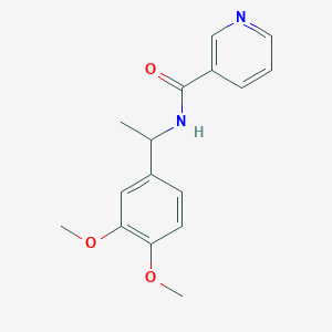 molecular formula C16H18N2O3 B4184498 N-[1-(3,4-dimethoxyphenyl)ethyl]nicotinamide 