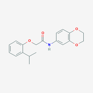 molecular formula C19H21NO4 B4184510 N-(2,3-dihydro-1,4-benzodioxin-6-yl)-2-(2-isopropylphenoxy)acetamide 