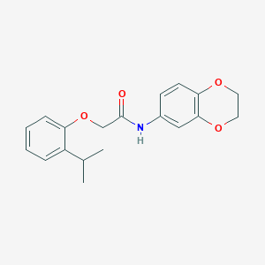 N-(2,3-dihydro-1,4-benzodioxin-6-yl)-2-(2-isopropylphenoxy)acetamide