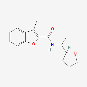 molecular formula C16H19NO3 B4184516 3-methyl-N-[1-(tetrahydro-2-furanyl)ethyl]-1-benzofuran-2-carboxamide 
