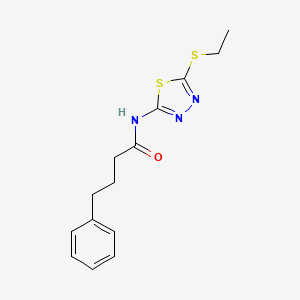 N-[5-(ethylthio)-1,3,4-thiadiazol-2-yl]-4-phenylbutanamide