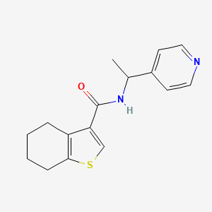 molecular formula C16H18N2OS B4184611 N-[1-(4-pyridinyl)ethyl]-4,5,6,7-tetrahydro-1-benzothiophene-3-carboxamide 