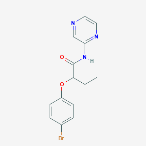 2-(4-bromophenoxy)-N-2-pyrazinylbutanamide