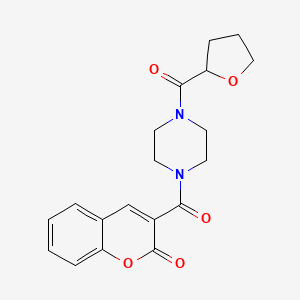 molecular formula C19H20N2O5 B4184647 3-{[4-(tetrahydro-2-furanylcarbonyl)-1-piperazinyl]carbonyl}-2H-chromen-2-one 