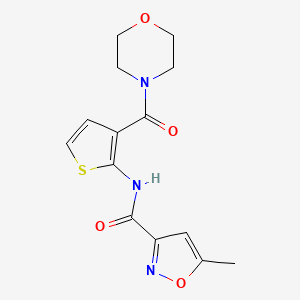 molecular formula C14H15N3O4S B4184654 5-methyl-N-[3-(4-morpholinylcarbonyl)-2-thienyl]-3-isoxazolecarboxamide 