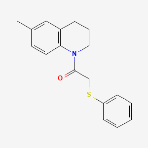molecular formula C18H19NOS B4184660 6-methyl-1-[(phenylthio)acetyl]-1,2,3,4-tetrahydroquinoline 