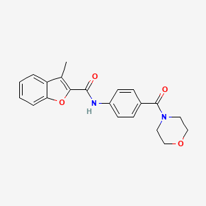 3-methyl-N-[4-(4-morpholinylcarbonyl)phenyl]-1-benzofuran-2-carboxamide