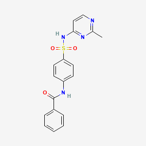 molecular formula C18H16N4O3S B4184685 N-(4-{[(2-methyl-4-pyrimidinyl)amino]sulfonyl}phenyl)benzamide 