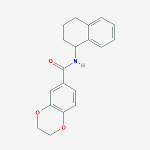 molecular formula C19H19NO3 B4184690 N-(1,2,3,4-tetrahydro-1-naphthalenyl)-2,3-dihydro-1,4-benzodioxine-6-carboxamide 