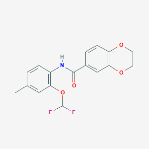 N-[2-(difluoromethoxy)-4-methylphenyl]-2,3-dihydro-1,4-benzodioxine-6-carboxamide