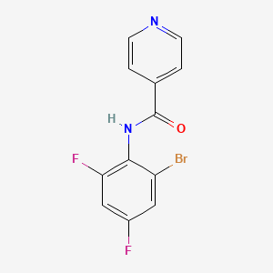 molecular formula C12H7BrF2N2O B4184706 N-(2-bromo-4,6-difluorophenyl)isonicotinamide 