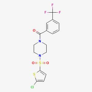 1-[(5-chloro-2-thienyl)sulfonyl]-4-[3-(trifluoromethyl)benzoyl]piperazine