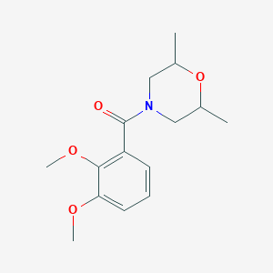 molecular formula C15H21NO4 B4184711 4-(2,3-dimethoxybenzoyl)-2,6-dimethylmorpholine 