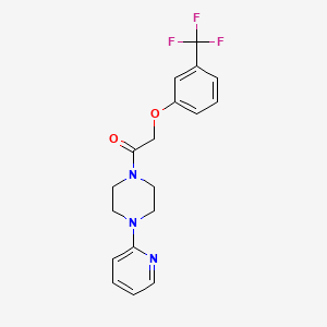 molecular formula C18H18F3N3O2 B4184716 1-(2-pyridinyl)-4-{[3-(trifluoromethyl)phenoxy]acetyl}piperazine 