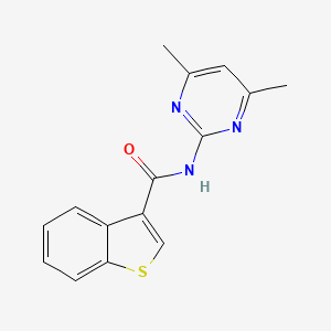 molecular formula C15H13N3OS B4184721 N-(4,6-dimethyl-2-pyrimidinyl)-1-benzothiophene-3-carboxamide 