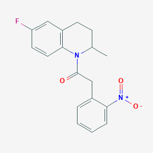 6-fluoro-2-methyl-1-[(2-nitrophenyl)acetyl]-1,2,3,4-tetrahydroquinoline