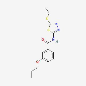 N-[5-(ethylthio)-1,3,4-thiadiazol-2-yl]-3-propoxybenzamide