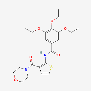 molecular formula C22H28N2O6S B4184782 3,4,5-triethoxy-N-[3-(4-morpholinylcarbonyl)-2-thienyl]benzamide 