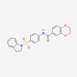 N-[4-(2,3-dihydro-1H-indol-1-ylsulfonyl)phenyl]-2,3-dihydro-1,4-benzodioxine-6-carboxamide